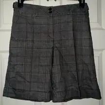 MNG Mango Women Plaid Business Shorts Size 4