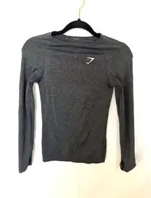 Gymshark vital seamless long sleeve top grey