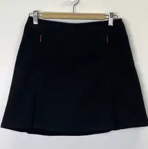 Golf Skirt Skort Womens Size 8 Black Dri-Fit Pleated Stretch Side Zip