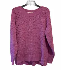 Chenile Textured Sweater Purple  NWT Pullover M