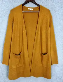 Madewell Cardigan S Mustard Alpaca Merino Wool Blend Quiet Luxury Capsule Preppy
