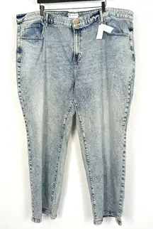Lane Bryant Mid-Rise Relaxed Straight Acid Wash Signature Fit Jean Size 28 NWT