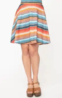 NWT  Serape Stripe Briella Flare Skirt SMALL