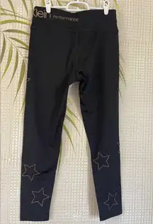 Calvin Klein  Performance leggings  black with star embellishment Sz M