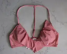 Mae | Striped Seersucker Ruffle Bikini Top