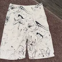 Balance Collection Black and White Marble Bike Shorts