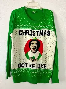 Ripple Junction Buddy the Elf Christmas Got Me Like Ugly Christmas Sweater Large