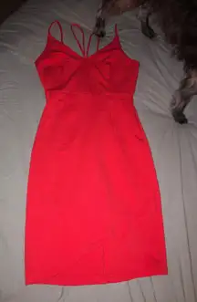 Sexy Coral Bodycon Dress