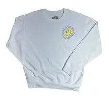 Goodie Two Sleeves White Take Care of Yourself Crewneck Pullover Womens M