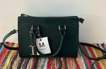 NEW Miztique Vegan Leather Pocketbook Bag Hunter Green