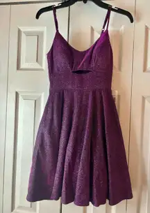 “Eggplant” Purple Shimmer Cocktail/Party Dress