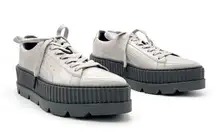 Puma x Fenty Pointy Creeper Sneaker Size 8 Patent Dove Gray Rihanna Platform
