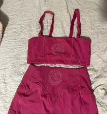 Gymshark Fuchsia Sports Bra and Shorts Set