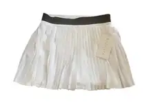 Athleta Power Serve Skort Small White Pleated Athletic Tennis Golf Skirt NWT
