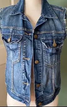 Gap Womens Denim cropped vest, Size S