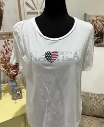 Nautica White Short Sleeve Relaxed Tee