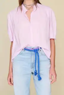 Xirena Eden‎ Short Sleeve Button Down Shirt In Magnolia Size S NWT