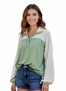 Out From Under Sienna Mesh Pullover Sweatshirt Size Small