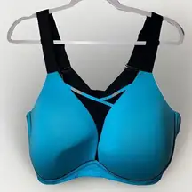 Livi Active Sport Bra 44DDD Bright Blue Convertible Strap Molded No Wire Workout
