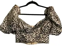 House of CB London Cropped Animal Print Top‎