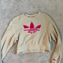 Adidas Logo Cropped Sweatshirt