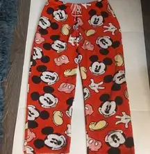 Mickey Mouse Pajamas Red/Black  L Cozy Kidcore Casual Comfy Disneyana Sleepwear
