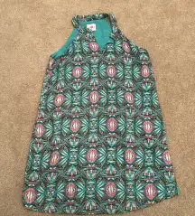 Buddy Love Teal and Pink Patterned Dress, Size Medium