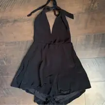 Black Vneck Romper