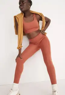 MWL Madewell Leggings Curvy Flex High Rise Red Brown Size Small