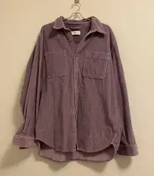 Aritzia TNA  Corduroy Oversized Shirt / Jacket in Purple size Large (L)