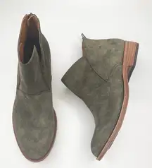 Kork-Ease Ryder Short Ankle Boots in Olive Suede Leather S-460 Sz 7.5