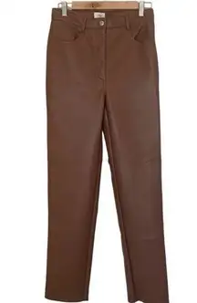 Aritzia Wilfred Minimalist Classic Melina High Waisted Vegan Leather Pants 8
