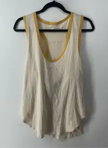 We The Free Tank Top Size Large Mustard Yellow Accents