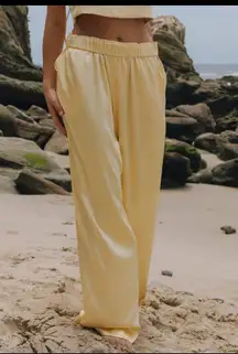 Yellow Silk Pants