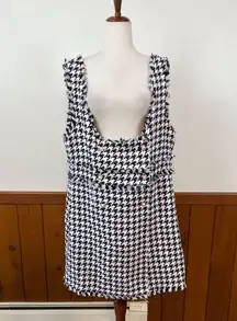 Funky SHEIN Fringed Houndstooth Jumper!