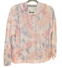 Simply‎ Southern Peach Swirl Tie Dye Hoodie Pullover Size small