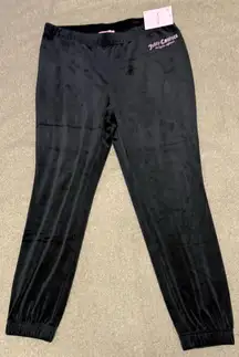 Juicy Couture Black Velour Joggers NWT - Size Large - Y2K Style