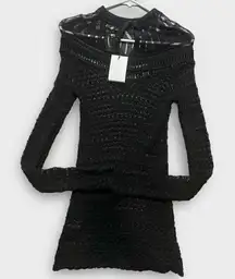 Isabel Marant Crochet Knit Top, Button Neck, NWT