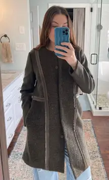 Olive Green Wool/Boule Coat 