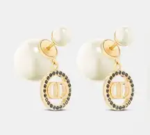 DIOR TRIBALES EARRINGS Gold-Finish Metal with White Resin Pearls