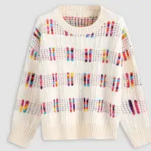 Cider RAINBOW STRIPED SWEATER