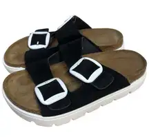 Project Cloud GREECE CHUNKY Sandal Women Platform Genuine Leather Size 7 Shoe