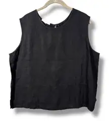 Bryn Walker Light Linen Sleeveless Side Slit Tank Top Size Large