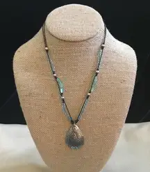 Silpada Sterling Silver Necklace frosted glass