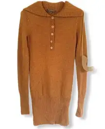 BCBGMaxazria Long Lambs Wool Sweater Brown