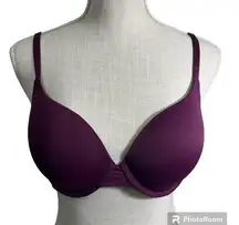 Victoria's Secret  T-Shirt Push Up Full Coverage Purple Lace Bra Size 36C