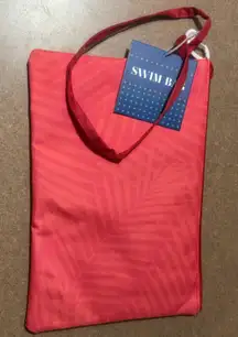 Pink Tropical Pattern Swim Bag for Pool Swimming Summer Fun Vacation