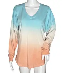 Spirit Jersey Shirt Womens XS Maui Spellout Dip Dye Relaxed Basic Casual Travel