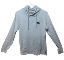 NFL New England Patriots Lightweight Gray Sweatshirt Cowlneck Women size Medium