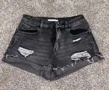 PacSun Denim Mom Shorts Black